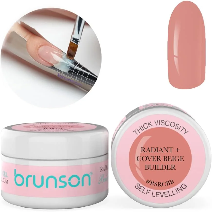 ژل خود تراز کننده ناخن برونسون، ژل کاشت ناخن، استتار، سیستم کاشت ناخن UV LED، ژل مانیکور، ژل کاشت، ژل سازنده ناخن UV/LED، ۳۰ میلی لیتر BSRCBB