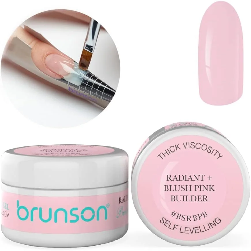 ژل خود تراز کننده ناخن برونسون، ژل طراحی ناخن، سیستم طراحی ناخن با UV LED، ژل مانیکور، ژل طراحی ناخن UV/LED، ژل سازنده ناخن 30 میلی لیتر BSRBPB