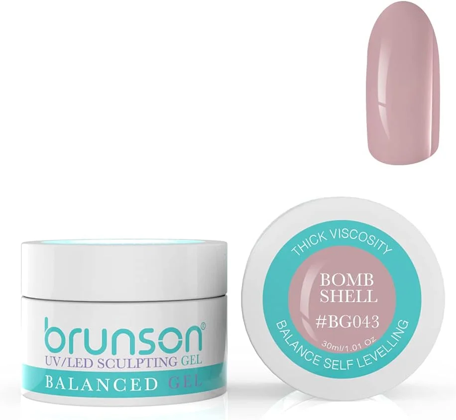 ژل کاشت ناخن برانسون، ژل بیلدر UV استتار، ژل تراز کننده متعادل، سیستم ژل کاشت ناخن UV LED، ژل مانیکور، ژل رابر 30 میل، مدل Bomb Shell BG043