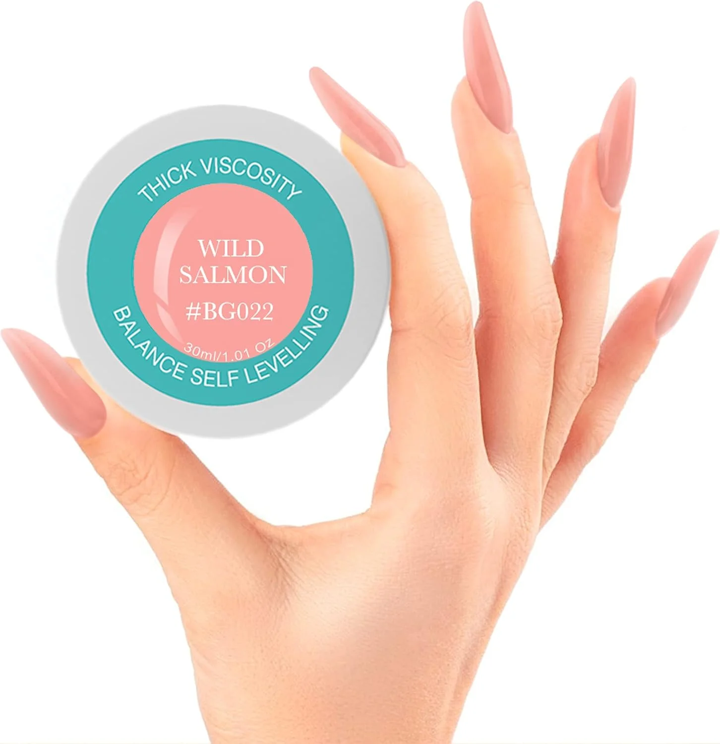 ژل بیلدر ناخن برونسون، ژل بیلدر UV استتار، ژل تراز کننده متعادل، سیستم ژل ناخن، ژل مانیکور، ژل رابر 30 میل، رنگ سالمون وحشی BG022