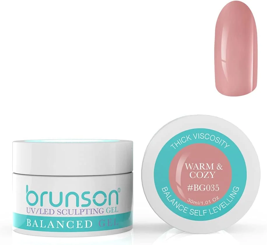 ژل بیلدر ناخن برانسون، ژل بیلدر UV استتار، ژل تراز کننده متعادل، سیستم ژل بیلدر UV LED، ژل مانیکور، ژل رابر 30 میل - گرم و دنج BG035