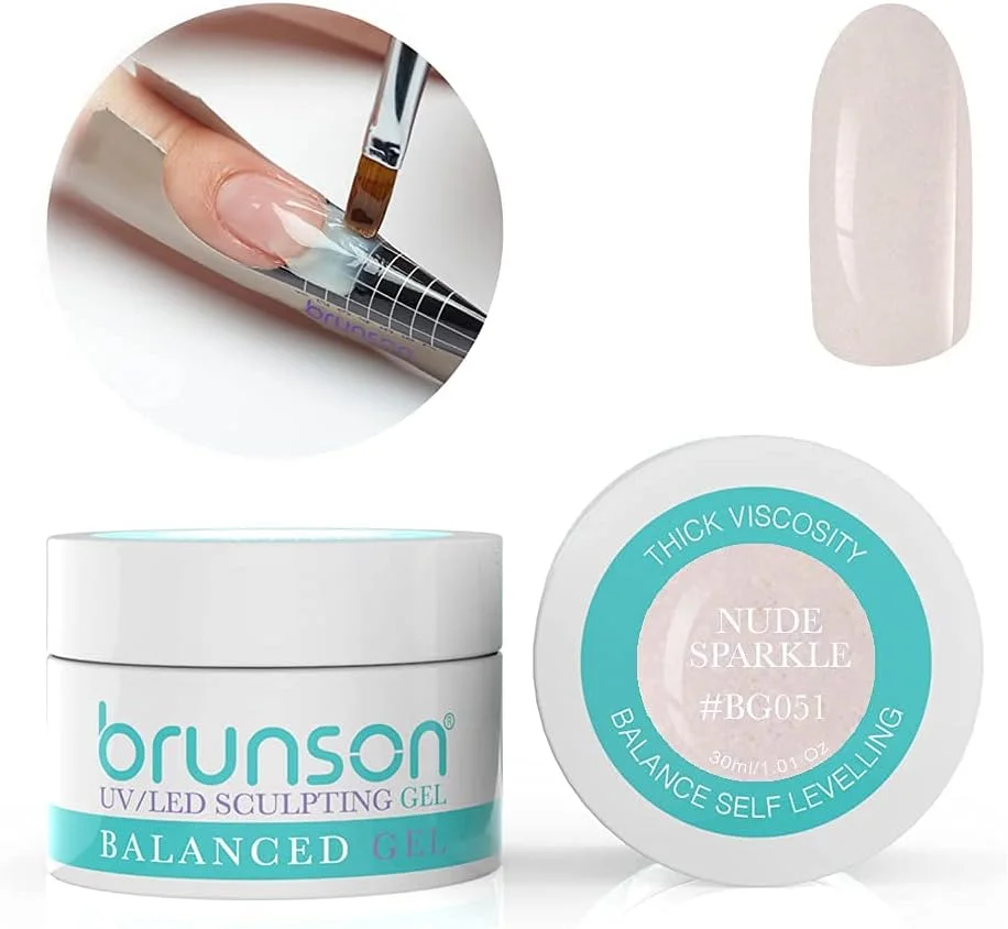 ژل بیلدر ناخن برانسون، ژل بیلدر UV استتار، ژل تراز کننده متعادل، سیستم ژل بیلدر ناخن UV LED، ژل مانیکور، ژل رابر 30 میلی لیتر، رنگ بدنه ای اکلیلی BG051