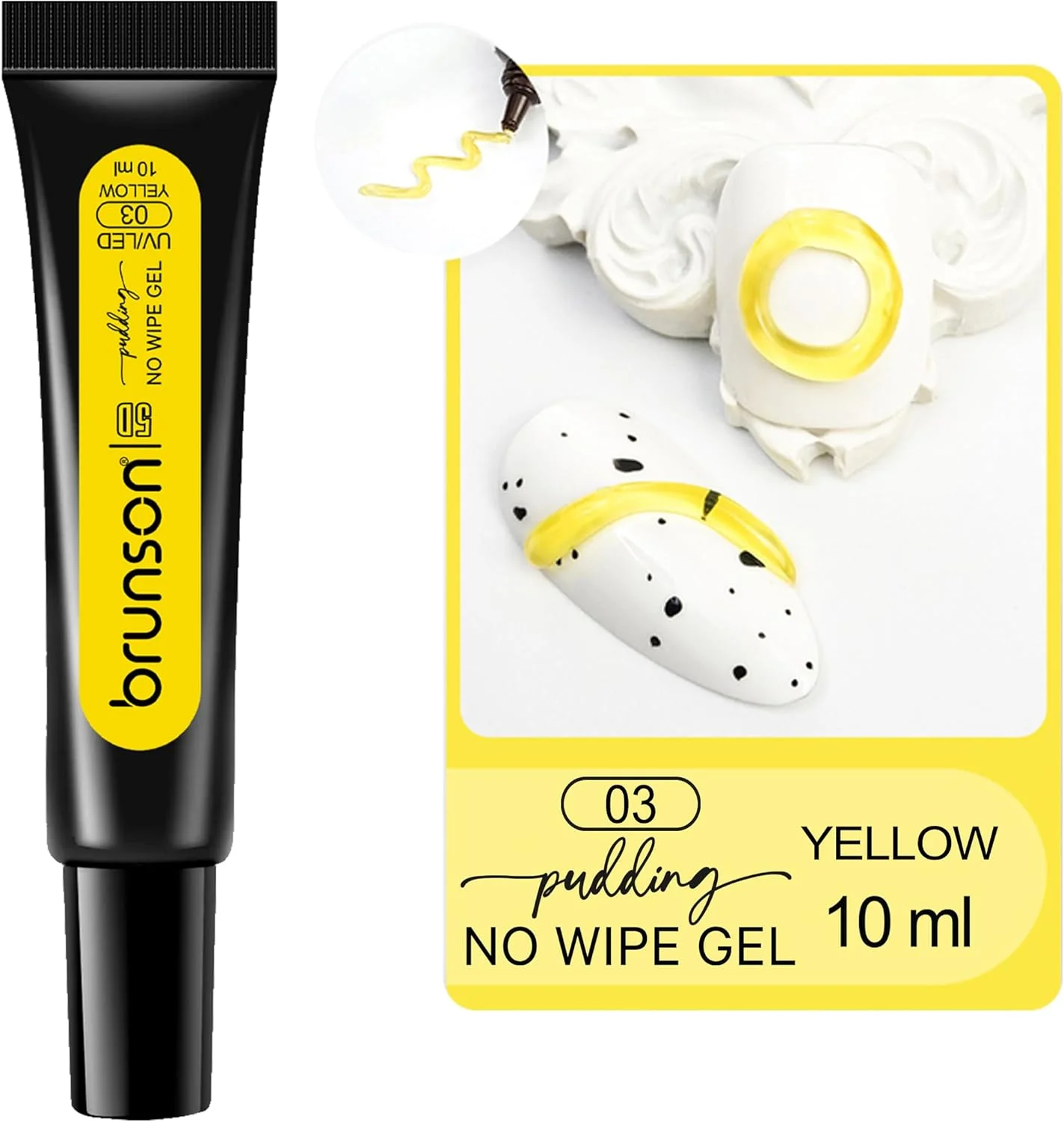 لاک ژل پودینگ جامد 5D برونسون، لاک ژل ژله ای رنگین کمانی، ژل سه بعدی طراحی ناخن، ژل پولی برای اکستنشن ناخن، ژل سازنده ناخن برای طراحی و مانیکور ناخن های DIY