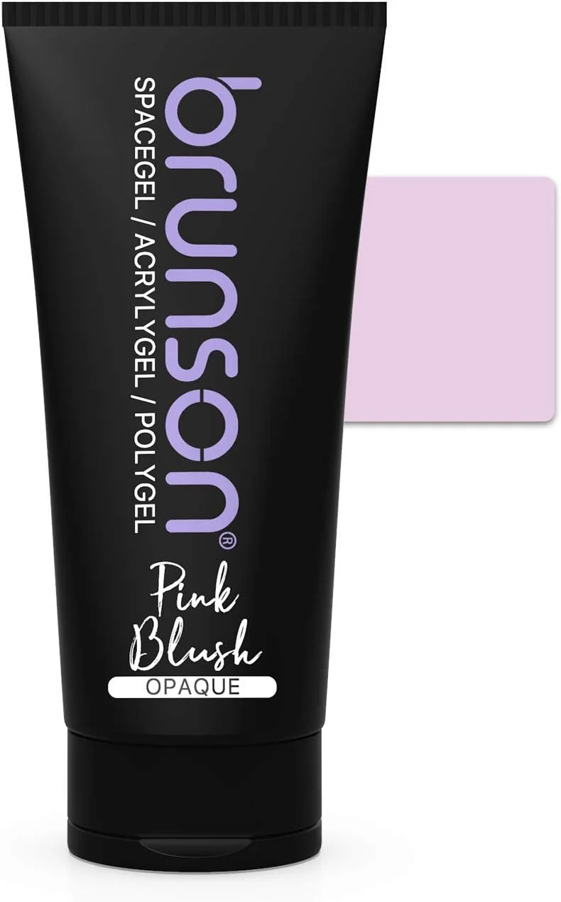 ژل پلی ناخن Brunson، رنگ صورتی مات - ژل اکستنشن ناخن پلی 60 گرمی، ابزار تقویت و ضخیم کننده ناخن