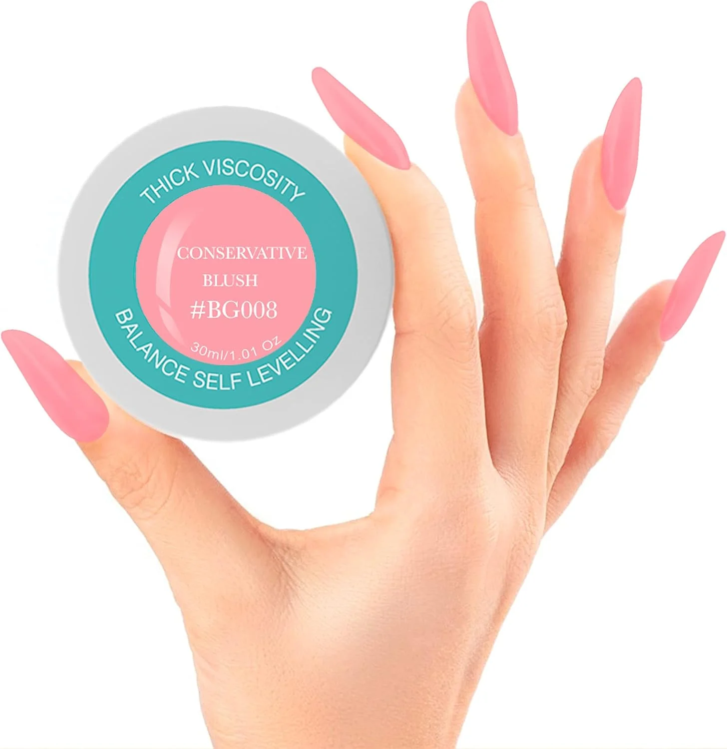 ژل بیلدر ناخن برانسون، ژل UV برای طراحی و فرم دهی ناخن، سیستم ژل، ژل مانیکور، ژل رابر، 30 میل، رژگونه محتاط BG008