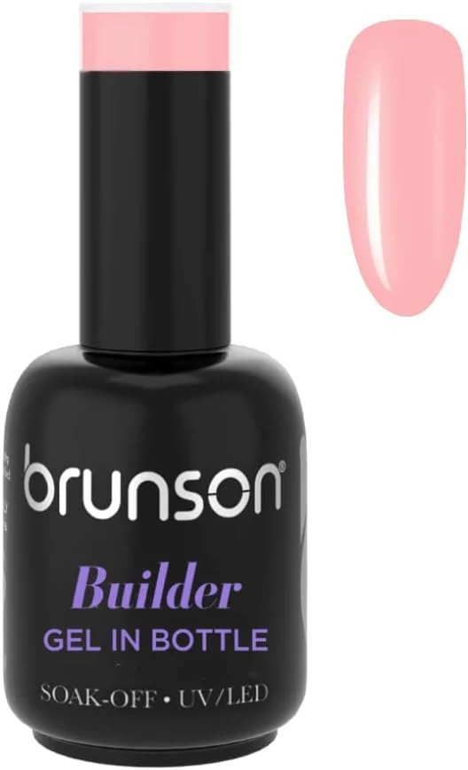 لاک ژل ناخن برانسون، ژل سخت، ژل سازنده و ژل تقویت کننده برای ناخن های سخت، قوی، اکستنشن و رشد 18 میلی لیتر (نیاز به خشک شدن زیر لامپ LED یا UV دارد) BBG019