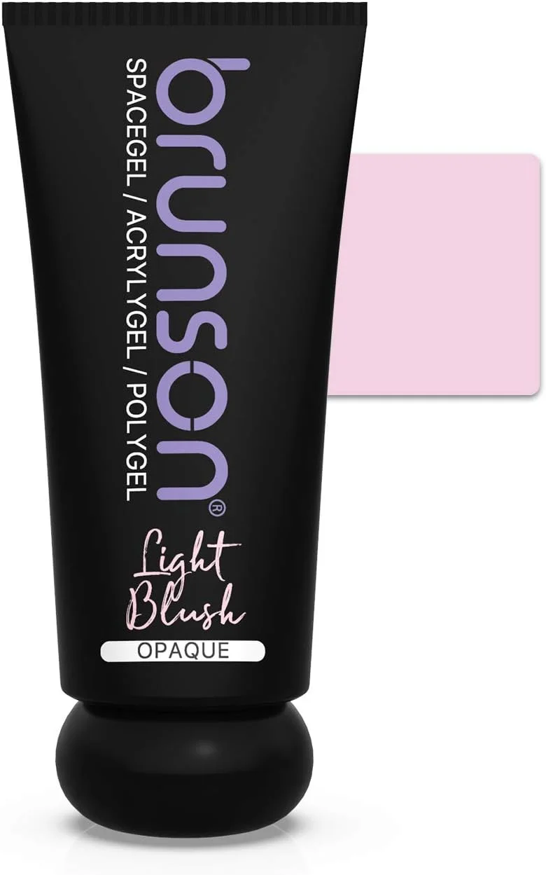 ژل پلی ناخن Brunson، رنگ رژگونه روشن و مات - ژل اکستنشن پلی ناخن 50 گرمی، ابزار تقویت و ضخیم کننده ناخن