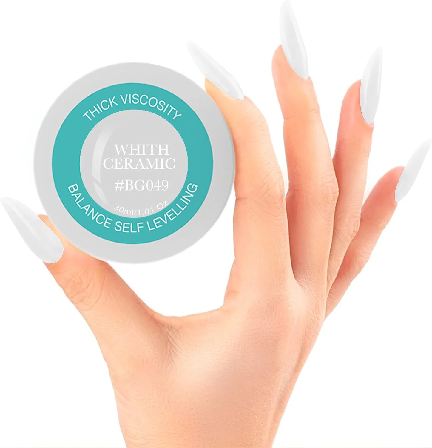 ژل کاشت ناخن برانسون، ژل بیلدر UV برای طراحی و فرم دهی، ژل متعادل کننده، سیستم ژل UV LED، ژل مانیکور، ژل رابر 30 میل، سفید سرامیکی BG049