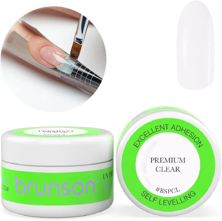 ژل خود تراز کننده ناخن برونسون، ژل اکستنشن ناخن، سیستم ژل مجسمه سازی UV LED، ژل مانیکور، ژل مجسمه سازی UV/LED، ژل سازنده ناخن 30 میلی لیتر BSPCL