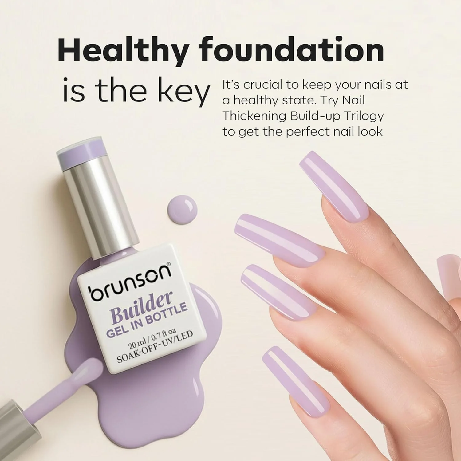 ژل بیلدر ناخن 10 در 1 TPO Free، ژل بیلدر در بطری، بدون حرارت، بدون زردی، ماندگاری طولانی، ژل خیساندنی برای اکستنشن ناخن، لایه گذاری، تقویت، ترمیم، لایه پایه، ژل سخت بدون HEMA برای سالن