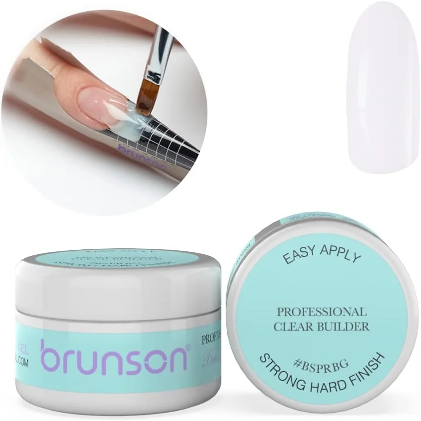 ژل خودتراز کننده ناخن برونسون، ژل کاشت ناخن، استتار، سیستم کاشت ناخن UV LED، ژل مانیکور، ژل کاشت ناخن UV/LED، ژل بیلدر ناخن 30 میلی لیتر BSPRBG