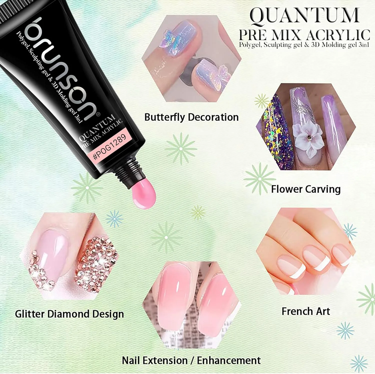 ژل اکریلیک پیش مخلوط کوانتوم برونسون 3 در 1 برای کاشت ناخن، ژل ناخن اکریلیک، ژل قالب گیری سه بعدی، ژل سازنده تقویت کننده ناخن، ژل مجسمه سازی برای کاشت ناخن، ناخن های فرانسوی همه کاره 60 گرم ژل اکریلیک پیش مخلوط کوانتوم برونسون 3 در 1 برای کاشت ناخن، ژل ناخن اکریلیک، ژل قالب گیری سه بعدی، ژل سازنده تقویت کننده ناخن، ژل مجسمه سازی برای کاشت ناخن، ناخن های فرانسوی همه کاره 60 گرم