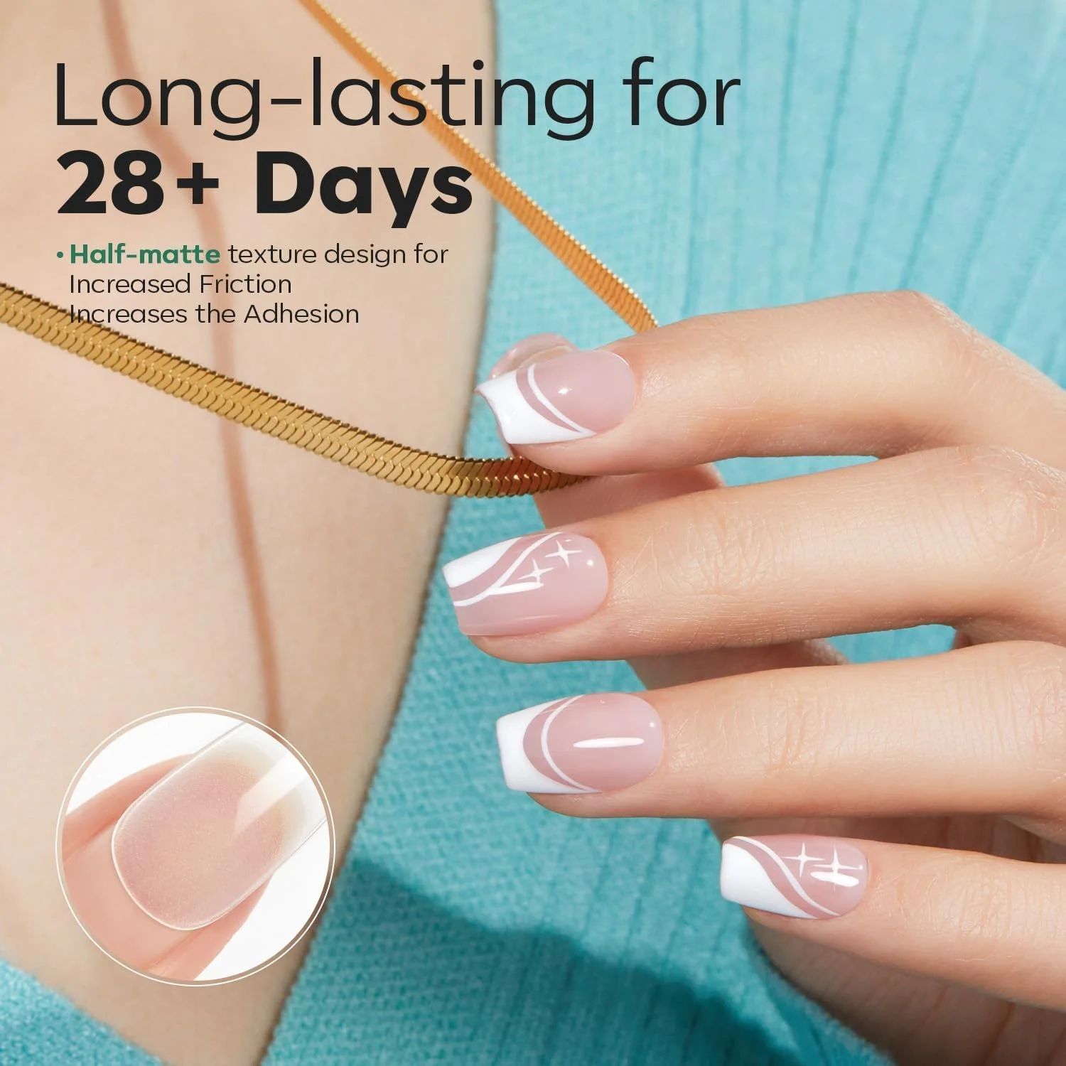 تیپ ناخن مصنوعی کوتاه تابوتی Modelones - 510 عدد تیپ ژلی از پیش فرم داده شده نیمه مات پوشش کامل ژل آکریلیک ناخن مصنوعی برای اکستنشن DIY سالن 15 سایز