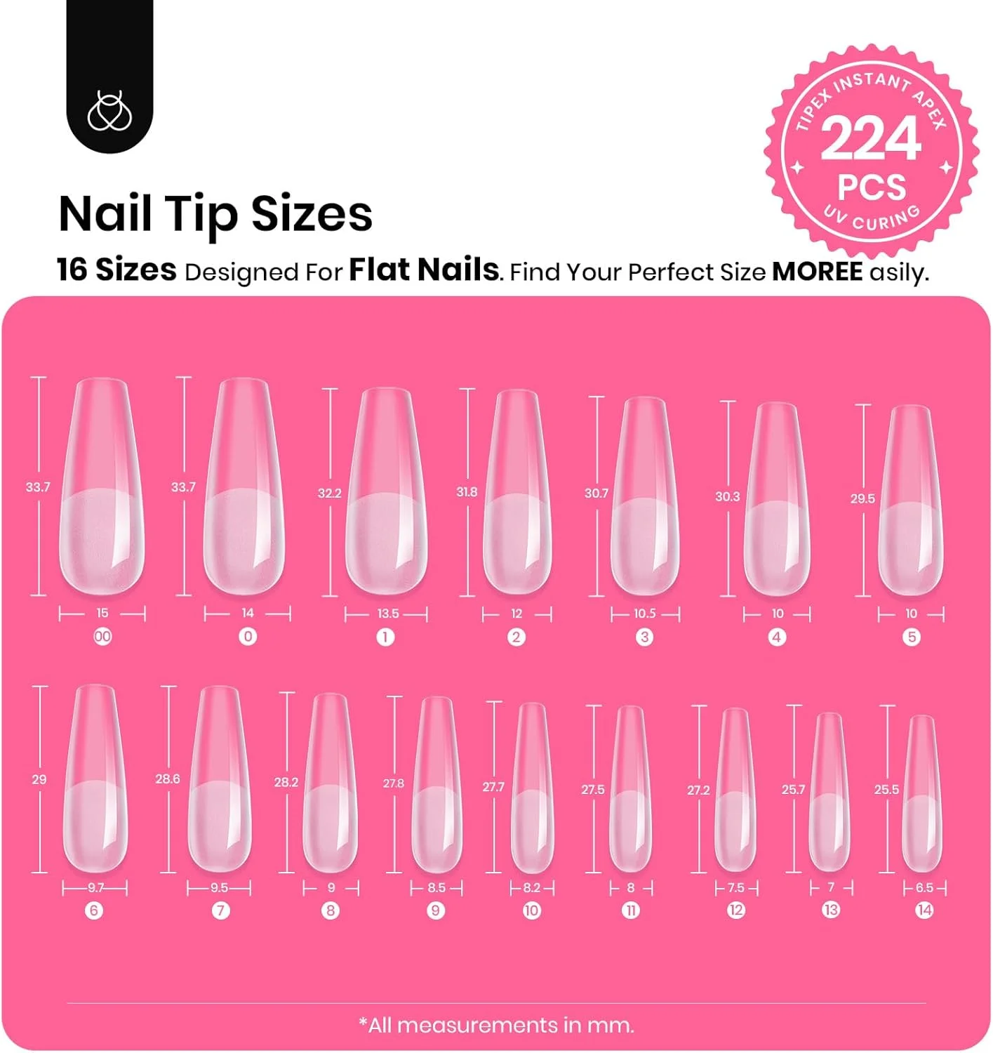 کیت ناخن مصنوعی فوری Beetles Tipex، بلند مدل تابوتی، 224 عدد، 16 سایز، پیش ساخته و حکاکی شده، ناخن های اکریلیک ضخیم تر، اکستنشن ناخن مصنوعی با چسب، همراه با مینی لامپ کیت ناخن مصنوعی فوری Beetles Tipex، بلند مدل تابوتی، 224 عدد، 16 سایز، پیش ساخته و حکاکی شده، ناخن های اکریلیک ضخیم تر، اکستنشن ناخن مصنوعی با چسب، همراه با مینی لامپ