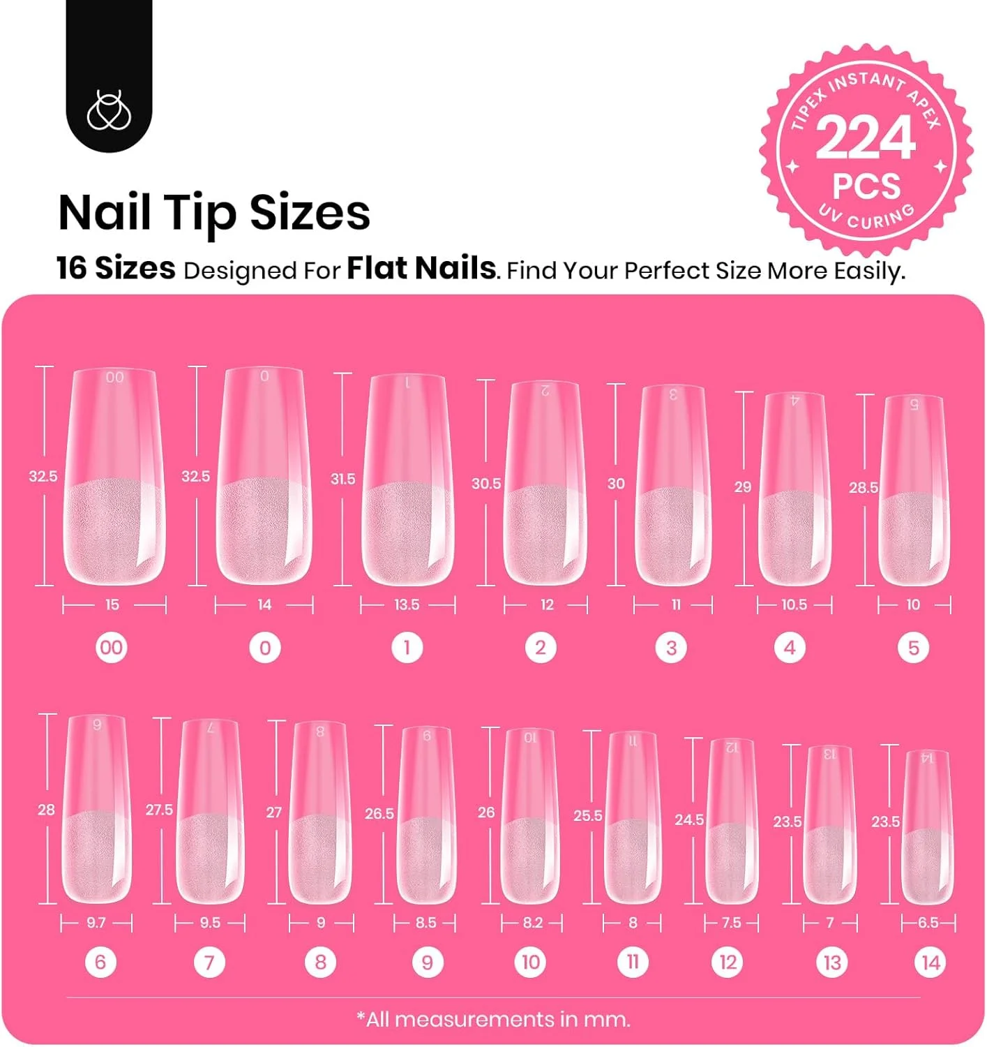 کیت ناخن مصنوعی Beetles، مربع بلند، خمیده، نیمه مات، 224 عدد، 16 سایز، ناخن های مصنوعی از پیش ساخته شده با چسب، مینی لامپ - ست اکریلیک ضخیم برای P کیت ناخن مصنوعی Beetles، مربع بلند، خمیده، نیمه مات، 224 عدد، 16 سایز، ناخن های مصنوعی از پیش ساخته شده با چسب، مینی لامپ - ست اکریلیک ضخیم برای P