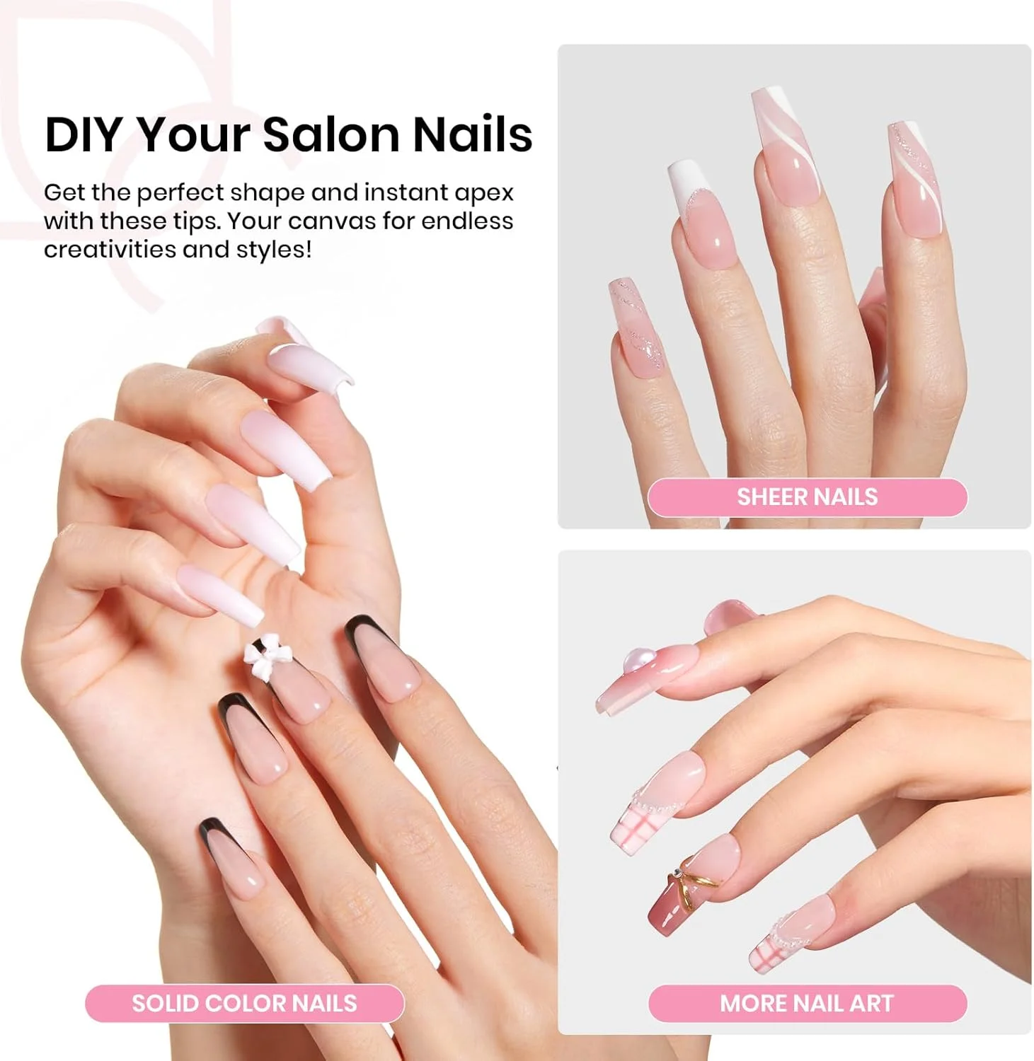 ست لاک ژل ناخن بیلز مدل Tipex با 224 تکه، 16 سایز، تیپ های خمیده تابوتی، چسب پیش ساخت اکریلیک، مینی لامپ، سوهان مناسب استفاده شخصی یا سالن ست لاک ژل ناخن بیلز مدل Tipex با 224 تکه، 16 سایز، تیپ های خمیده تابوتی، چسب پیش ساخت اکریلیک، مینی لامپ، سوهان مناسب استفاده شخصی یا سالن