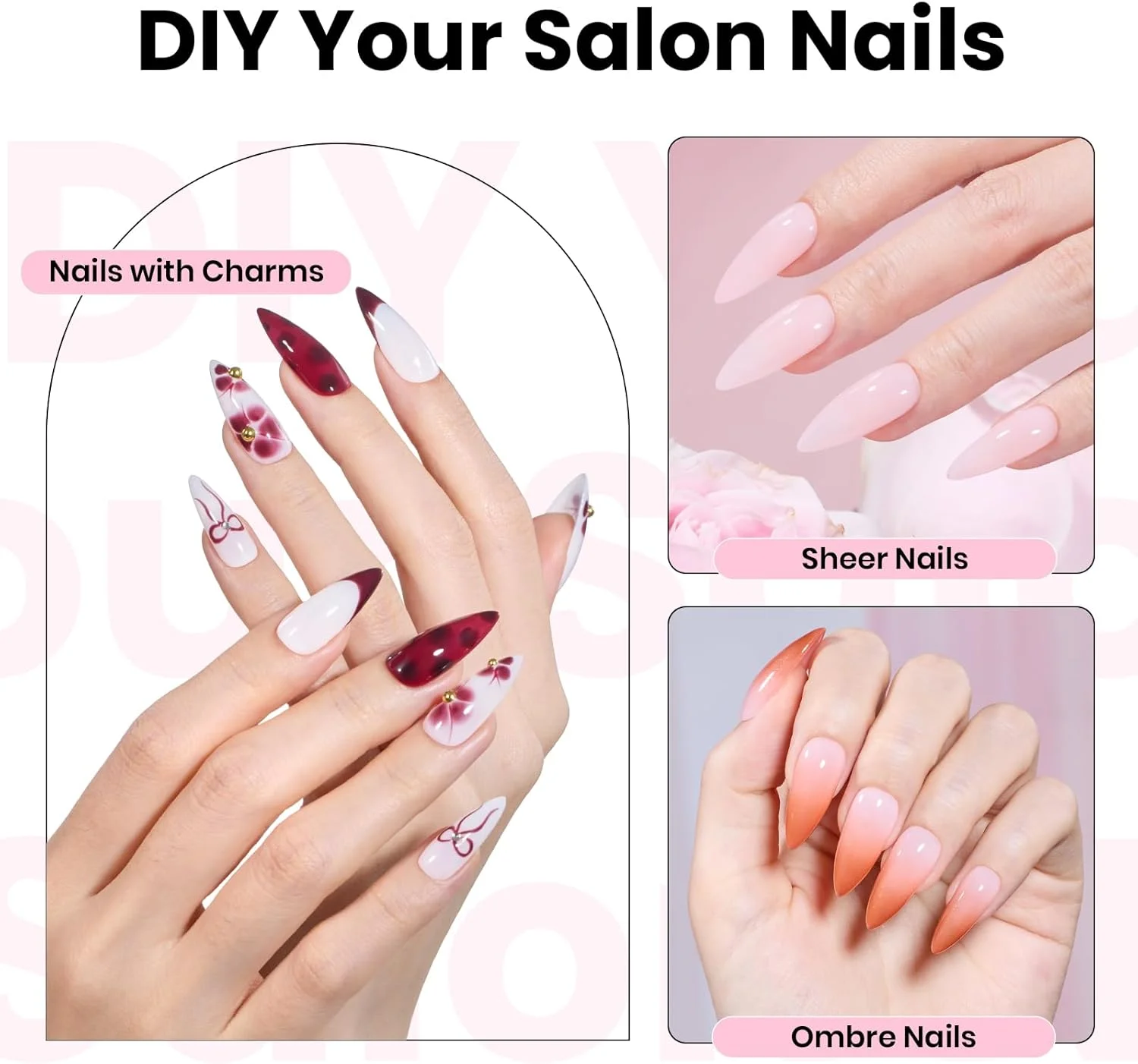 کیت ناخن مصنوعی Beetles Tipex Instant Apex - استیلتو مدیوم، تیپ های اکرلیک ضخیم از پیش آماده شده با چسب ناخن Tipex، دهیدراتور، پرایمر، بیس کت و تاپ کت، مینی لامپ UV، 224 عدد در 16 سایز کیت ناخن مصنوعی Beetles Tipex Instant Apex - استیلتو مدیوم، تیپ های اکرلیک ضخیم از پیش آماده شده با چسب ناخن Tipex، دهیدراتور، پرایمر، بیس کت و تاپ کت، مینی لامپ UV، 224 عدد در 16 سایز