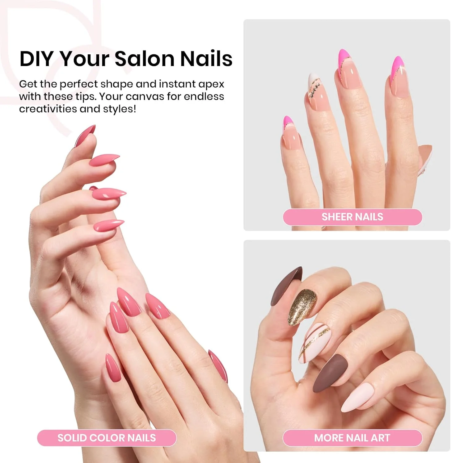 کیت ناخن ژلی Beetles Tipex، بادامی متوسط، ۲۲۴ عددی، ۱۶ سایز، از پیش ساخته شده، از پیش حکاکی شده با چسب ناخن Tipex، لامپ کوچک اکریلیک ضخیم کیت ناخن ژلی Beetles Tipex، بادامی متوسط، ۲۲۴ عددی، ۱۶ سایز، از پیش ساخته شده، از پیش حکاکی شده با چسب ناخن Tipex، لامپ کوچک اکریلیک ضخیم