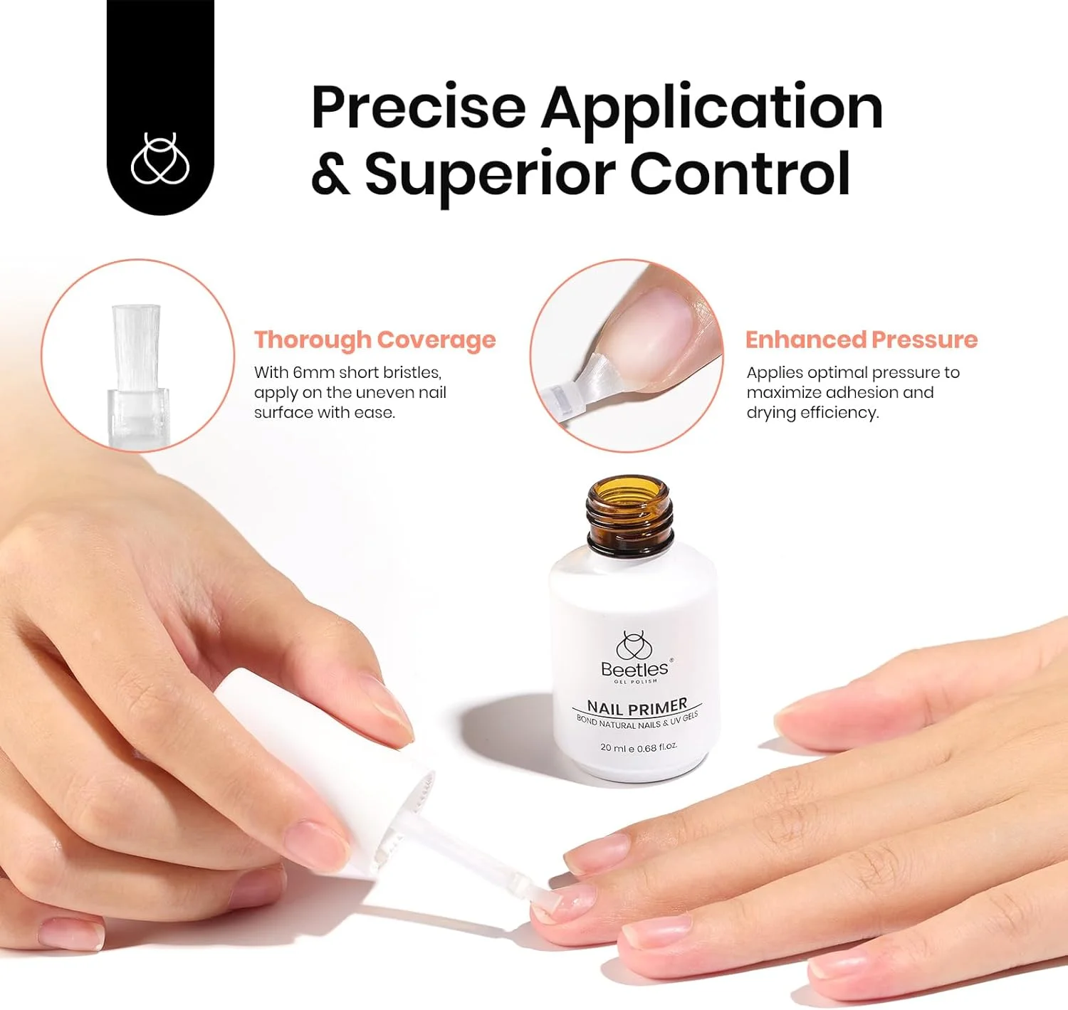 پرایمر ناخن 20 میلی لیتری Beetles برای لاک ناخن، پرایمر آماده سازی ناخن، بدون اسید، خشک شدن سریع در هوا، مناسب برای ناخن های اکریلیک و ژل UV برای بانوان پرایمر ناخن 20 میلی لیتری Beetles برای لاک ناخن، پرایمر آماده سازی ناخن، بدون اسید، خشک شدن سریع در هوا، مناسب برای ناخن های اکریلیک و ژل UV برای بانوان