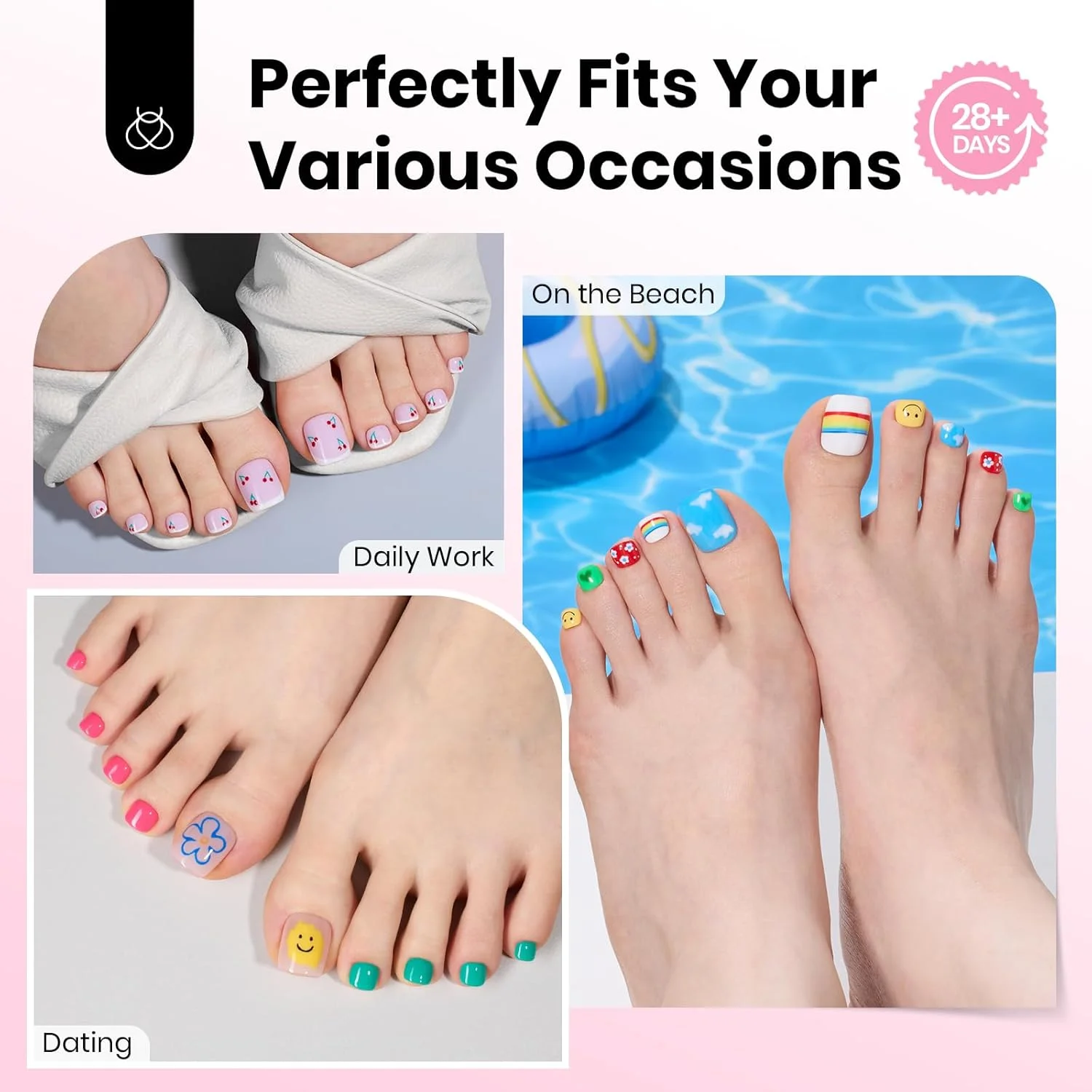 کیت ناخن مصنوعی انگشت پا Beetles مدل Square Plus به همراه چسب ناخن - ۲۴۰ عدد تیپ ناخن بلند و پهن تر در ۱۵ سایز برای انگشتان بزرگ پا، پوشش کامل مات دو طرفه، مناسب استفاده خانگی برای خانم ها کیت ناخن مصنوعی انگشت پا Beetles مدل Square Plus به همراه چسب ناخن - ۲۴۰ عدد تیپ ناخن بلند و پهن تر در ۱۵ سایز برای انگشتان بزرگ پا، پوشش کامل مات دو طرفه، مناسب استفاده خانگی برای خانم ها