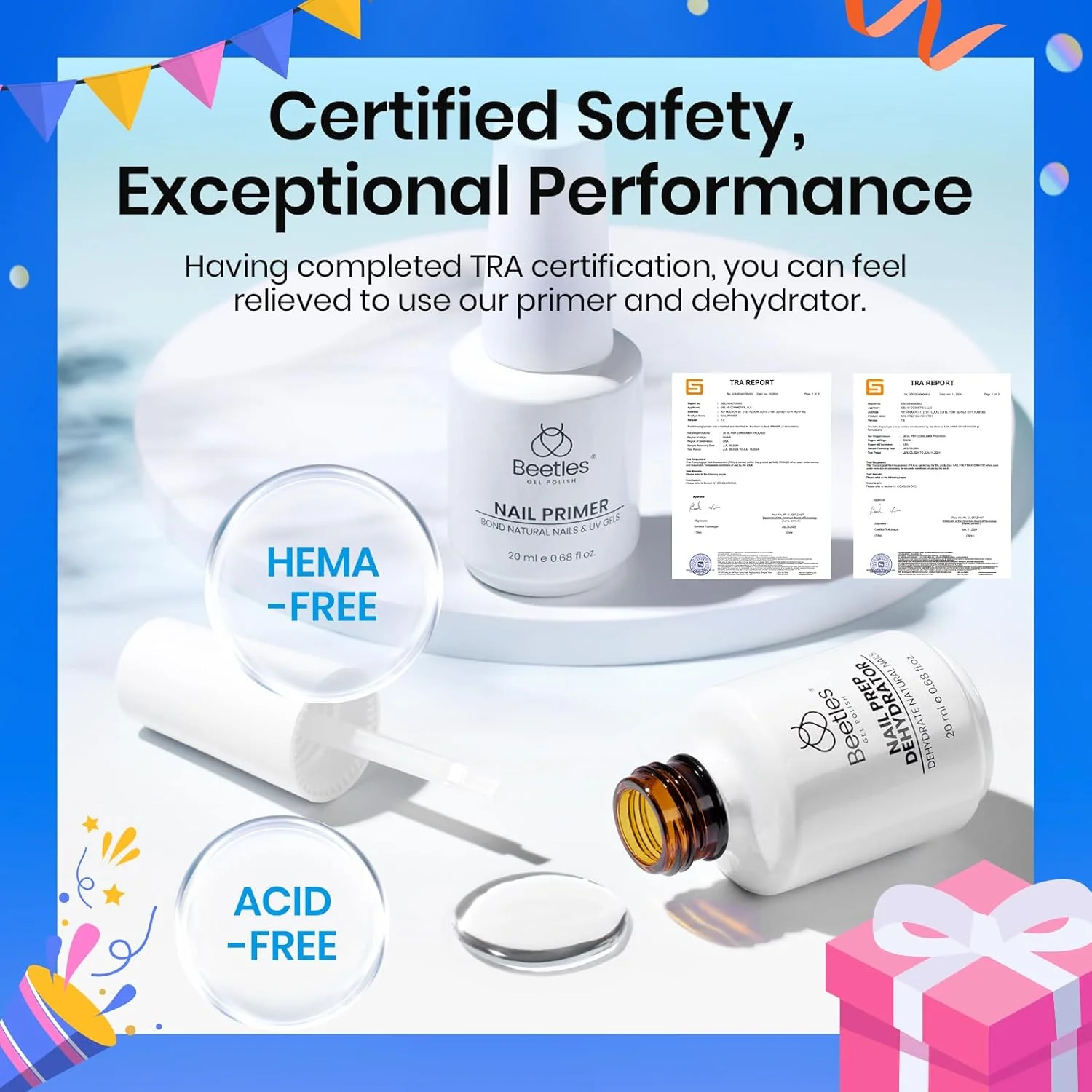 محلول خشک کننده و پرایمر ناخن Beetles، 20 میلی لیتر، 2 عددی، حجم زیاد، بدون اسید، آماده سازی ناخن اکریلیک و پرایمر برای ژل های UV، اتصال برتر، ست حرفه ای سالن محلول خشک کننده و پرایمر ناخن Beetles، 20 میلی لیتر، 2 عددی، حجم زیاد، بدون اسید، آماده سازی ناخن اکریلیک و پرایمر برای ژل های UV، اتصال برتر، ست حرفه ای سالن