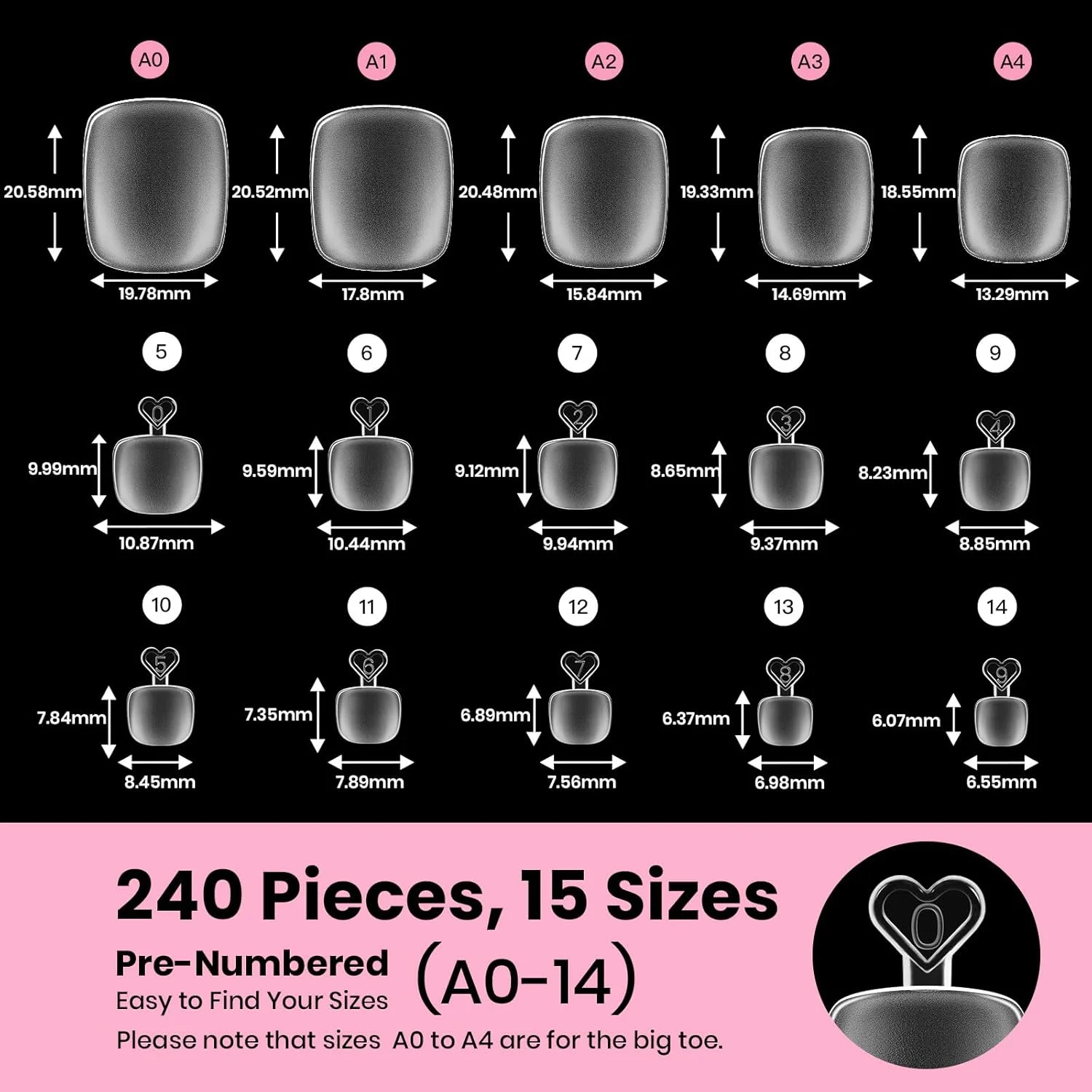 کیت ناخن مصنوعی انگشت پا Beetles مدل Square Plus به همراه چسب ناخن - ۲۴۰ عدد تیپ ناخن بلند و پهن تر در ۱۵ سایز برای انگشتان بزرگ پا، پوشش کامل مات دو طرفه، مناسب استفاده خانگی برای خانم ها کیت ناخن مصنوعی انگشت پا Beetles مدل Square Plus به همراه چسب ناخن - ۲۴۰ عدد تیپ ناخن بلند و پهن تر در ۱۵ سایز برای انگشتان بزرگ پا، پوشش کامل مات دو طرفه، مناسب استفاده خانگی برای خانم ها