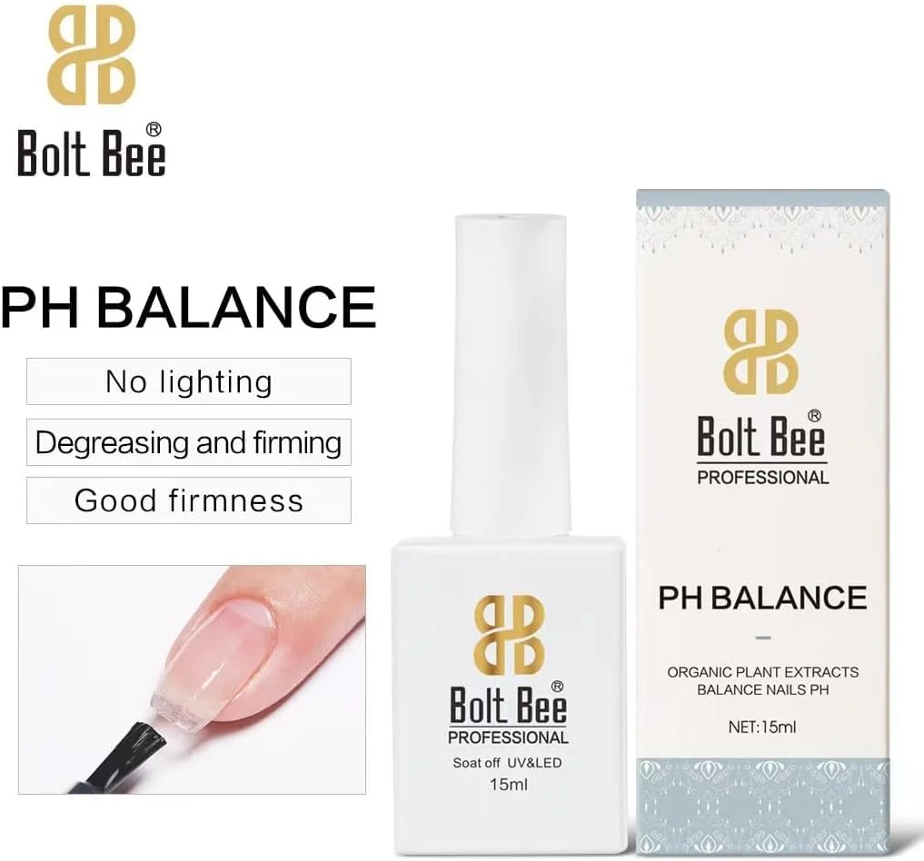 آمادهساز ناخن Bolt Bee® پلاس متعادلکننده pH، دو در یک، دهیدراتور و پرایمر ناخن برای ژل، اکریلیک و لاک، افزایش چسبندگی و آمادهسازی سطح ناخن، 15 میلیلیتر آمادهساز ناخن Bolt Bee® پلاس متعادلکننده pH، دو در یک، دهیدراتور و پرایمر ناخن برای ژل، اکریلیک و لاک، افزایش چسبندگی و آمادهسازی سطح ناخن، 15 میلیلیتر
