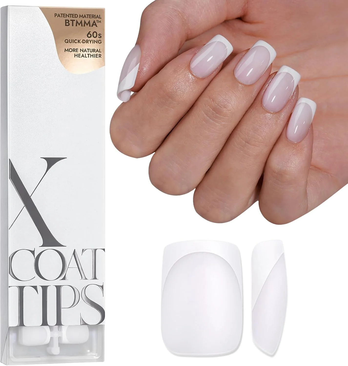 ناخن مصنوعی فرنچ BTArtboxnails XCOATTIPS - ناخن های سفید چسبی کوتاه، 160 عدد ناخن مصنوعی ژلی نرم سفید شیری مربعی، اکستنشن ناخن مصنوعی قابل خیساندن برای هدیه ناخن مصنوعی فرنچ BTArtboxnails XCOATTIPS - ناخن های سفید چسبی کوتاه، 160 عدد ناخن مصنوعی ژلی نرم سفید شیری مربعی، اکستنشن ناخن مصنوعی قابل خیساندن برای هدیه