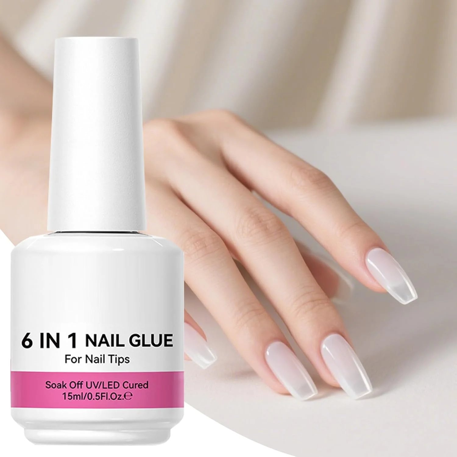 ژل ناخن سازنده - بیس کت، پرایمر ژل سازنده 6 در 1، چسب اکستنشن قالب گیری بیس کت برای مانیکور سالن خانگی