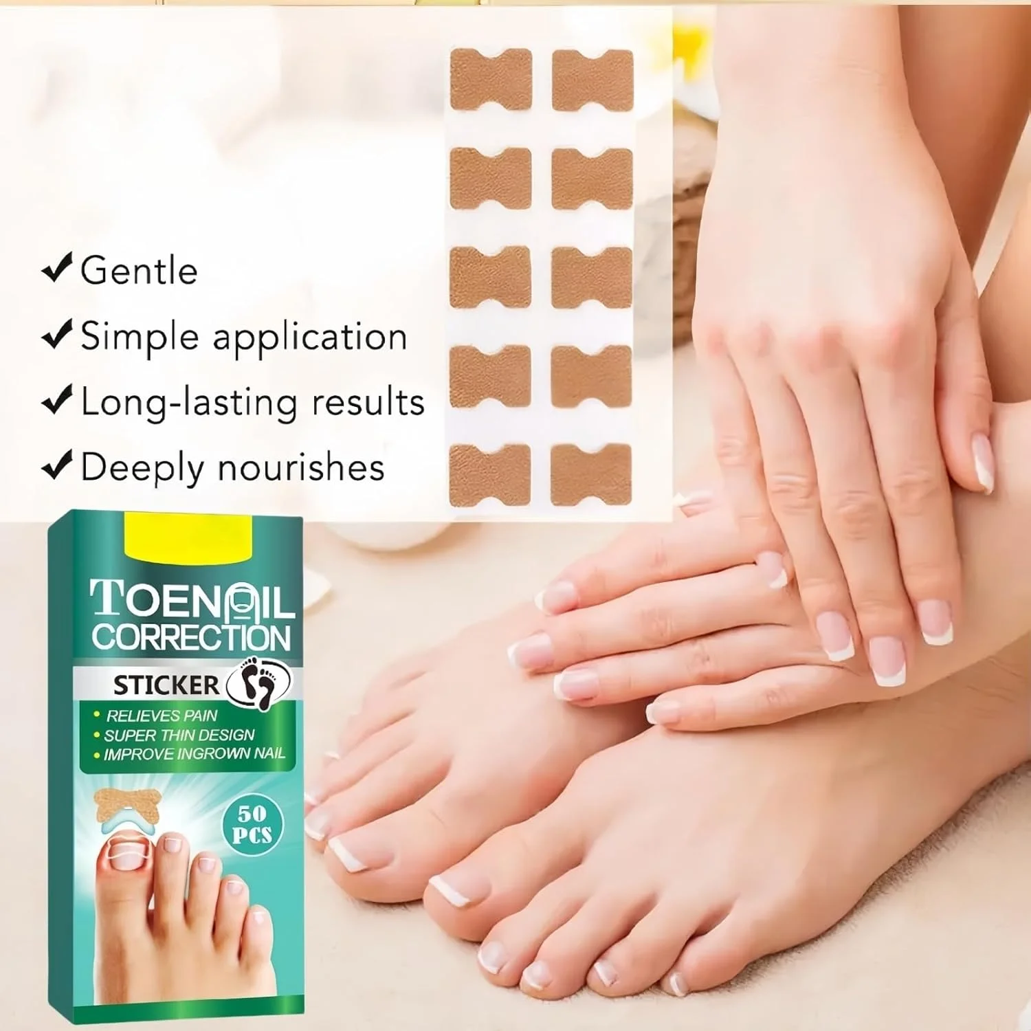 ۵۰ عدد پد اصلاح ناخن فرورفته، برچسب اصلاح ناخن، ابزار اصلاح ناخن فرورفته، برچسب های ناخن پا بدون درد برای مراقبت از ناخن پا، برچسب های ناخن پا برای ترمیم ناخن سالم ۵۰ عدد پد اصلاح ناخن فرورفته، برچسب اصلاح ناخن، ابزار اصلاح ناخن فرورفته، برچسب های ناخن پا بدون درد برای مراقبت از ناخن پا، برچسب های ناخن پا برای ترمیم ناخن سالم