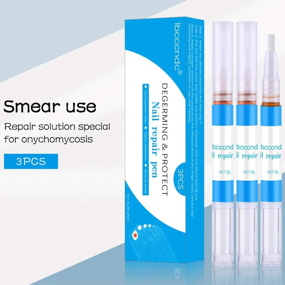 قلم محلول مراقبت از ناخن، 3 عدد، درمان حداکثر قدرت ضد قارچ ناخن پا برای مراقبت از ناخن های ترک خورده، زبر، شکننده و شکافته شده قلم محلول مراقبت از ناخن، 3 عدد، درمان حداکثر قدرت ضد قارچ ناخن پا برای مراقبت از ناخن های ترک خورده، زبر، شکننده و شکافته شده
