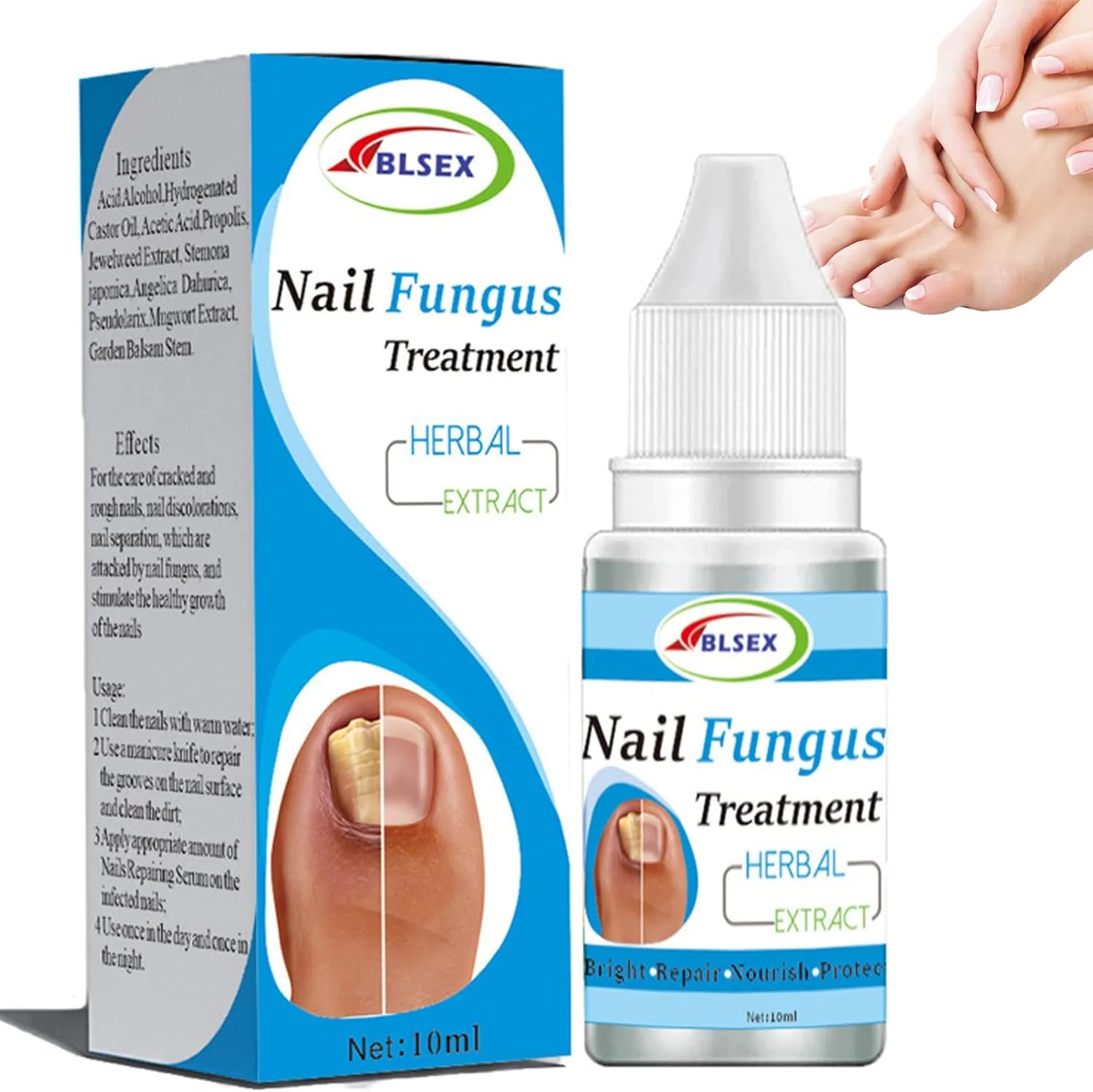 محلول درمان قارچ ناخن پا، محلول قوی ضد قارچ ناخن، تقویت کننده و روغن مراقبت از ناخن برای ناخن های پا و انگشتان دست، درمان اصلاح ناخن فرورفته