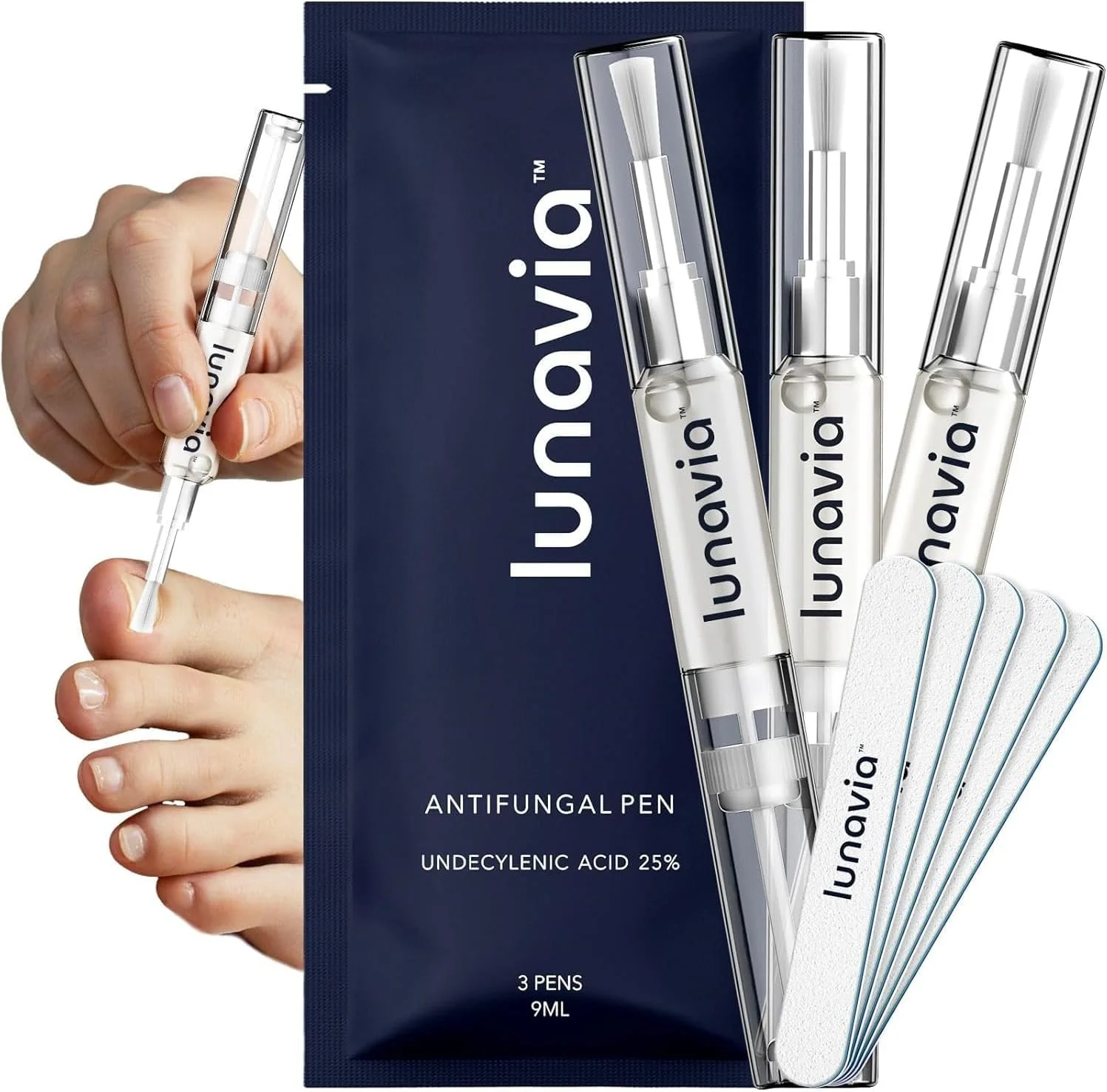 قلم ضد قارچ لوناویا - درمان اکثر موارد پای ورزشکاران، خارش کشاله ران و قارچ حلقوی - 25% آندسیلنیک اسید با روغن درخت چای، جوانه میخک و آلوئه ورا - بسته 3 عددی قلم پیچشی