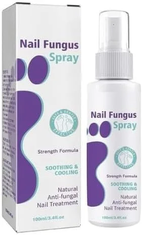 اسپری قارچ ناخن ۱۰۰ میلی لیتر | درمان طبیعی ضد قارچ ناخن | فرمول تسکین دهنده و خنک کننده