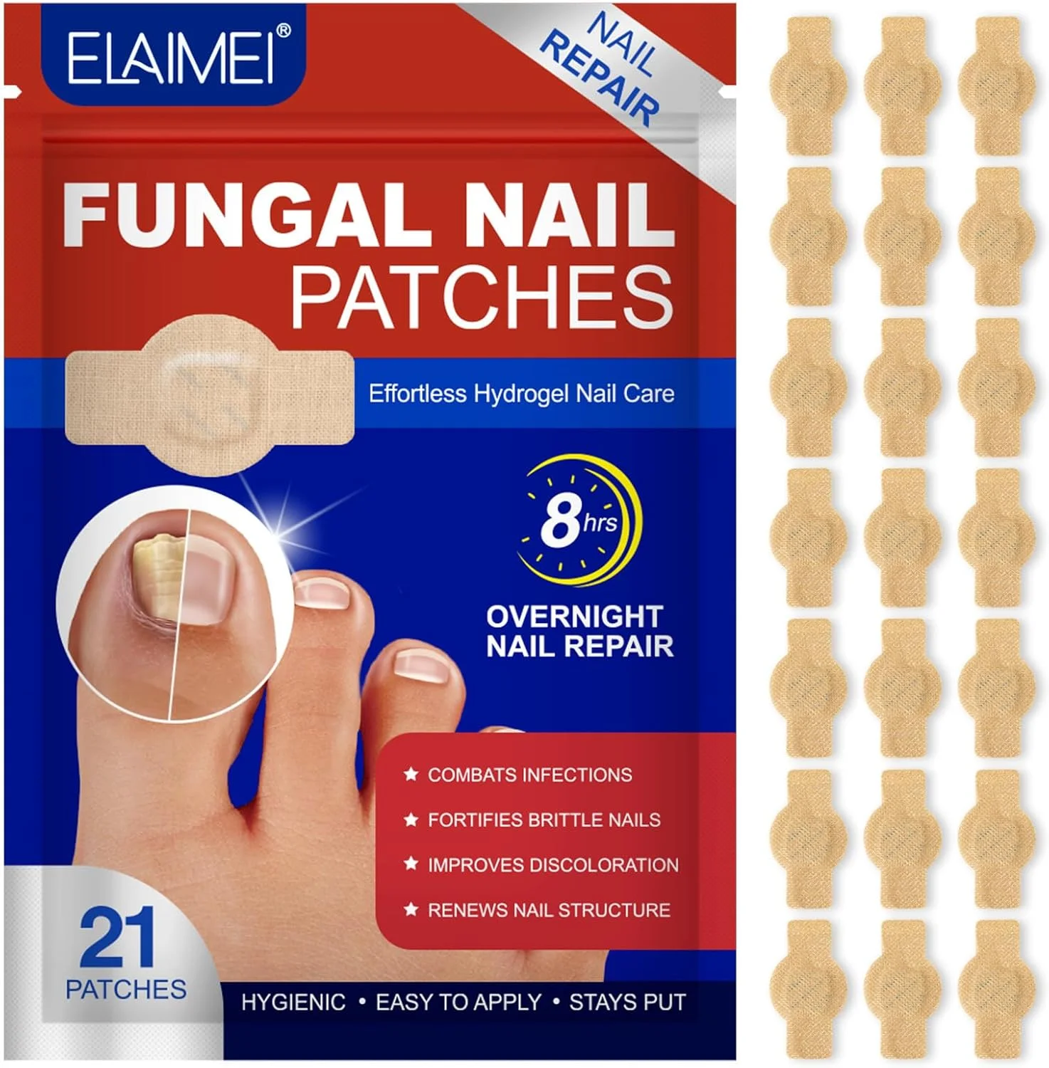 برچسب های ناخن برای ناخن های پا، 21 عدد برچسب درمان ناخن، ترمیم ناخن برای ناخن های آسیب دیده - بهبود ظاهر ناخن، احیای ناخن های شکننده، کاهش تغییر رنگ و ضخامت برچسب های ناخن برای ناخن های پا، 21 عدد برچسب درمان ناخن، ترمیم ناخن برای ناخن های آسیب دیده - بهبود ظاهر ناخن، احیای ناخن های شکننده، کاهش تغییر رنگ و ضخامت