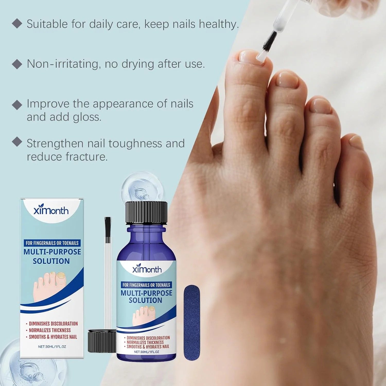 محلول تقویت کننده چند منظوره ناخن برای ناخن های دست و پا - ترمیم و روغن ناخن برای ناخن های آسیب دیده، جایگزین لاک ضد قارچ، محلول مراقبت از ناخن های پا و دست محلول تقویت کننده چند منظوره ناخن برای ناخن های دست و پا - ترمیم و روغن ناخن برای ناخن های آسیب دیده، جایگزین لاک ضد قارچ، محلول مراقبت از ناخن های پا و دست