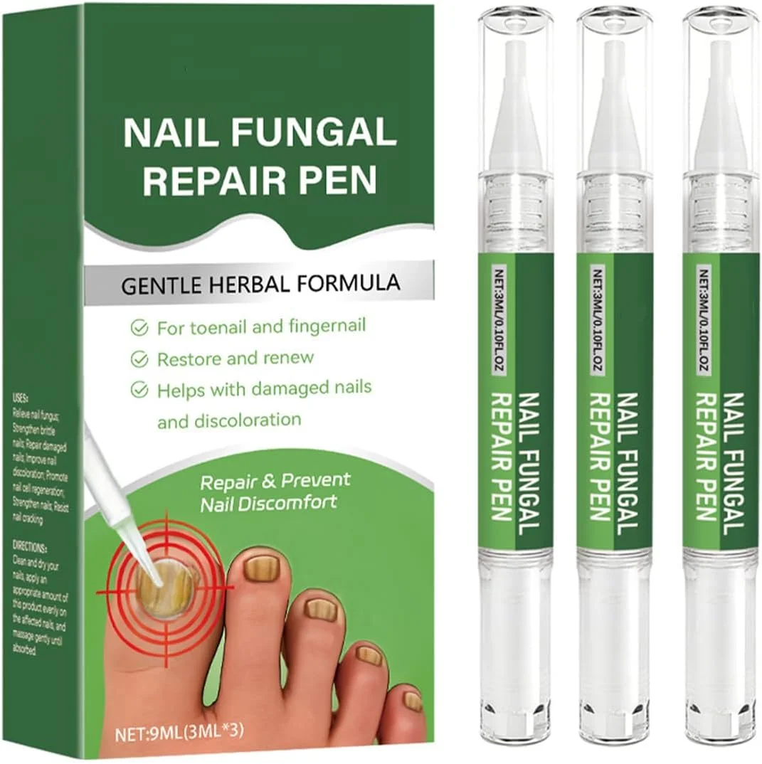 مجموعه ۳ عددی قلم درمان قارچ ناخن، درمان قوی قارچ ناخن پا، قلم ضد قارچ درمان پا - ناخن های دست، ترمیم ناخن های آسیب دیده، نرم کننده ناخن، پشتیبانی از ناخن های فرورفته، قلم ترمیم ناخن