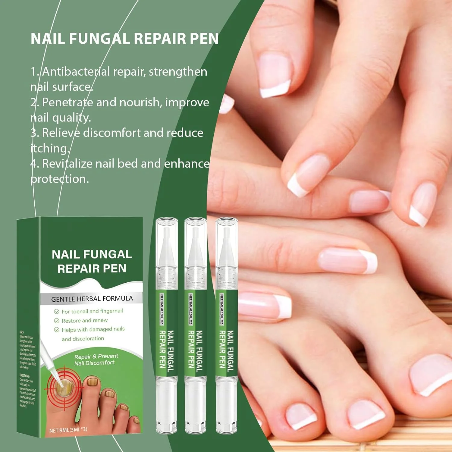 مجموعه ۳ عددی قلم درمان قارچ ناخن، درمان قوی قارچ ناخن پا، قلم ضد قارچ درمان پا - ناخن های دست، ترمیم ناخن های آسیب دیده، نرم کننده ناخن، پشتیبانی از ناخن های فرورفته، قلم ترمیم ناخن مجموعه ۳ عددی قلم درمان قارچ ناخن، درمان قوی قارچ ناخن پا، قلم ضد قارچ درمان پا - ناخن های دست، ترمیم ناخن های آسیب دیده، نرم کننده ناخن، پشتیبانی از ناخن های فرورفته، قلم ترمیم ناخن