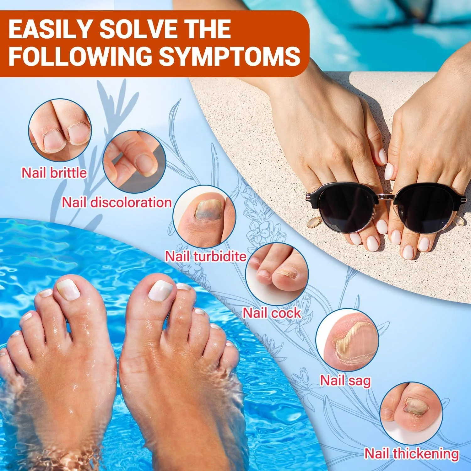 محلول درمان ناخن پا، ترمیم موثر ناخن برای ناخن های پا و دست، فرمول ضد قارچ با مواد طبیعی، به آرامی مراقبت از ناخن را احیا می کند، ناخن های آسیب دیده را التیام می بخشد و احیا می کند (30 میلی لیتر) محلول درمان ناخن پا، ترمیم موثر ناخن برای ناخن های پا و دست، فرمول ضد قارچ با مواد طبیعی، به آرامی مراقبت از ناخن را احیا می کند، ناخن های آسیب دیده را التیام می بخشد و احیا می کند (30 میلی لیتر)