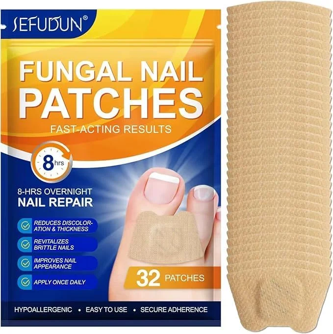 ۳۲ عدد پد درمان قارچ ناخن، پد قوی برای ناخن های قارچی | پد ناخن قارچی با قابلیت استفاده ۸ ساعته در طول شب | پد پا | ترمیم قوی برای قارچ ناخن | استیکر ترمیم ناخن پا