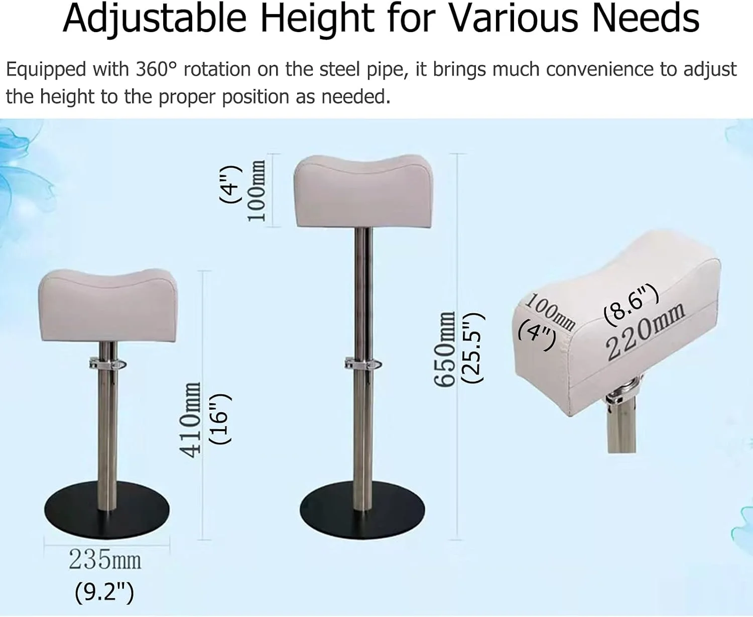 بالشتک زیر دستی مانیکور YXX با پایه، صندلی پدیکور مناسب منزل و محل کار با کوسن قابل تنظیم ارتفاع، پایه نگهدارنده دست و پای تاتو بالشتک زیر دستی مانیکور YXX با پایه، صندلی پدیکور مناسب منزل و محل کار با کوسن قابل تنظیم ارتفاع، پایه نگهدارنده دست و پای تاتو