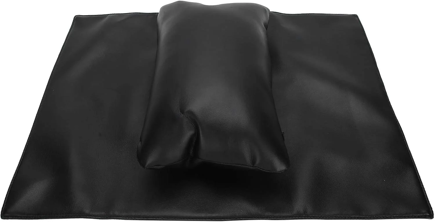 بالشتک دستی طراحی ناخن، ست کوسن استراحت دست طراحی ناخن با تجربه بصری، صنایع دستی با برگشت پذیری خوب، تاشو برای فروشگاه سالن خانگی (مشکی)