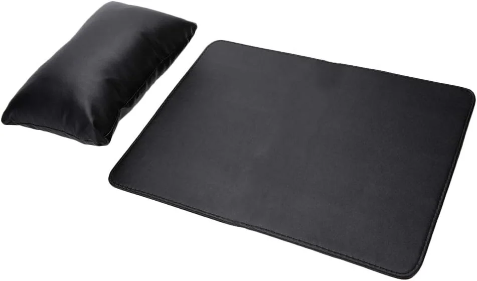 زیردستی ناخن و مت زیر میز کاشت ناخن، بالشتک نرم برای مانیکور، مناسب استفاده در سالن های زیبایی برای طراحی ناخن (مشکی)