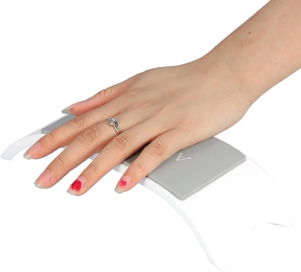 بالشتک دست، تکیه گاه بازوی ناخن برای مانیکور، بالشتک استراحت مچ دست ناخن برای استفاده تکنسین ناخن - مانیکور برای تجهیزات هنر ناخن ابزار آرایشی (سفید)