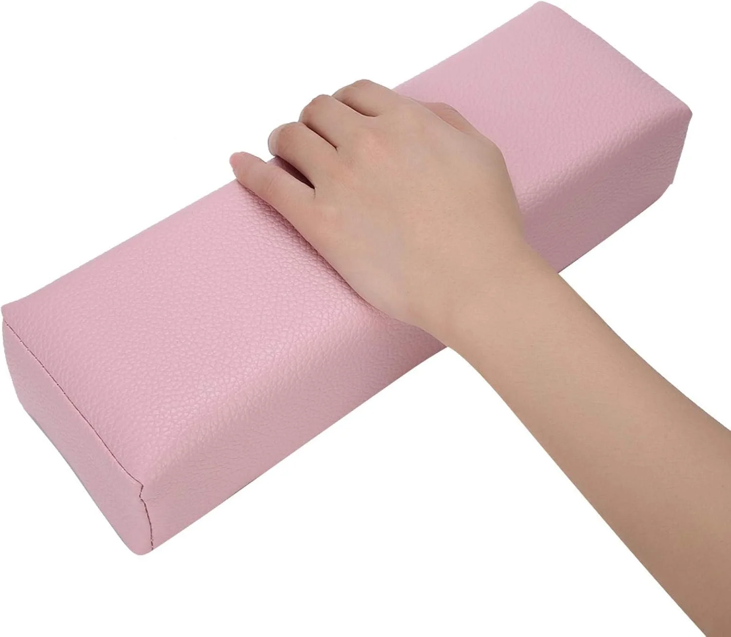 بالشتک استراحت دست چرمی PU، پد استراحت دست طراحی ناخن، بالشتک مانیکور، بالشتک حرفه ای طراحی ناخن سالن (2 رنگ برای انتخاب شما) (صورتی)