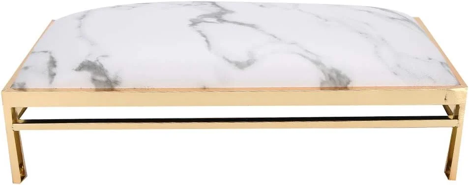 میز ناخن، تکیه گاه دست برای ناخن، بالشتک چرمی PU برای مانیکور، مناسب سالن های آرایشی و منزل (طرح سنگ مرمر)