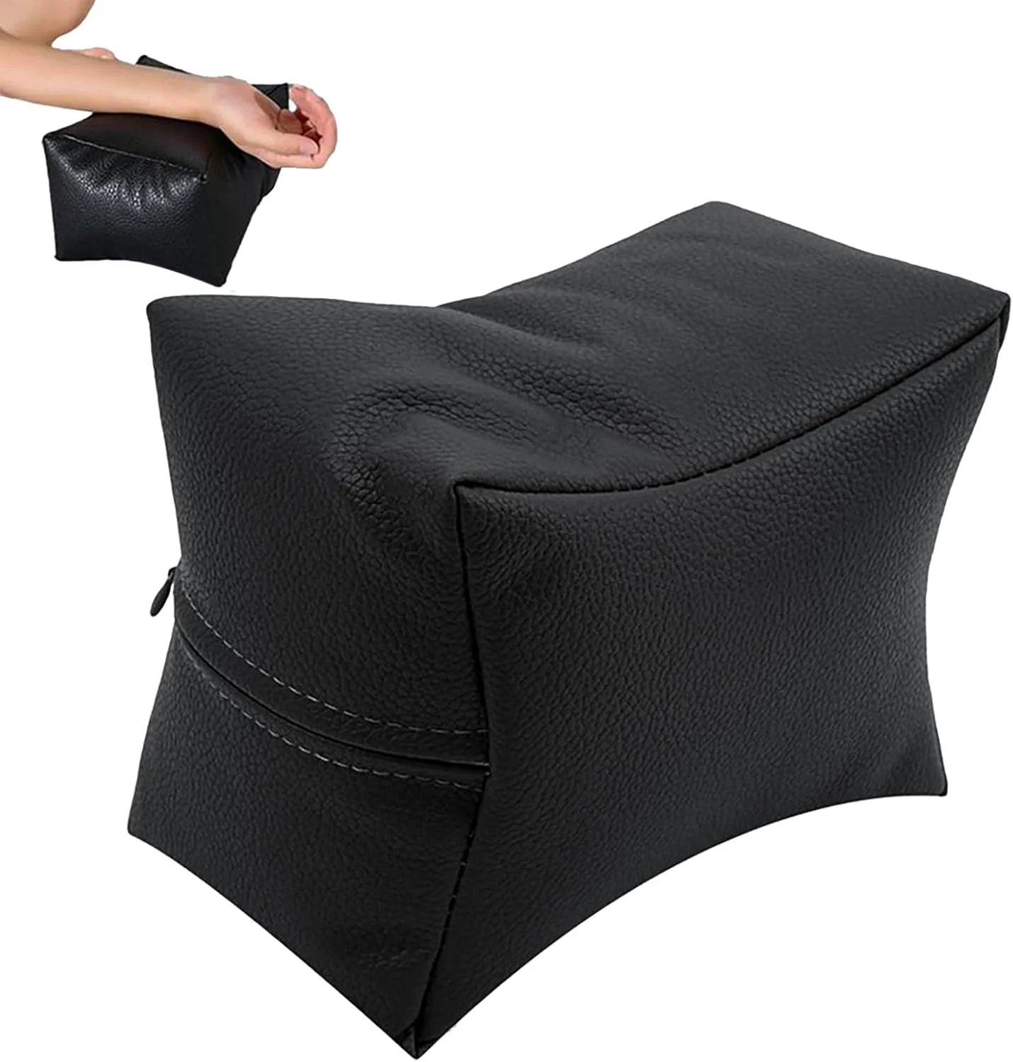 بالشتک دستی MAOINKL، تکیه گاه دست برای مانیکور، بالشتک مراقبت از ناخن، بالشتک نرم PU برای تکیه گاه دست و پا برای مانیکور پدیکور و مراقبت از ناخن، تکیه گاه دست برای استفاده در منزل و سالن زیبایی (مشکی)