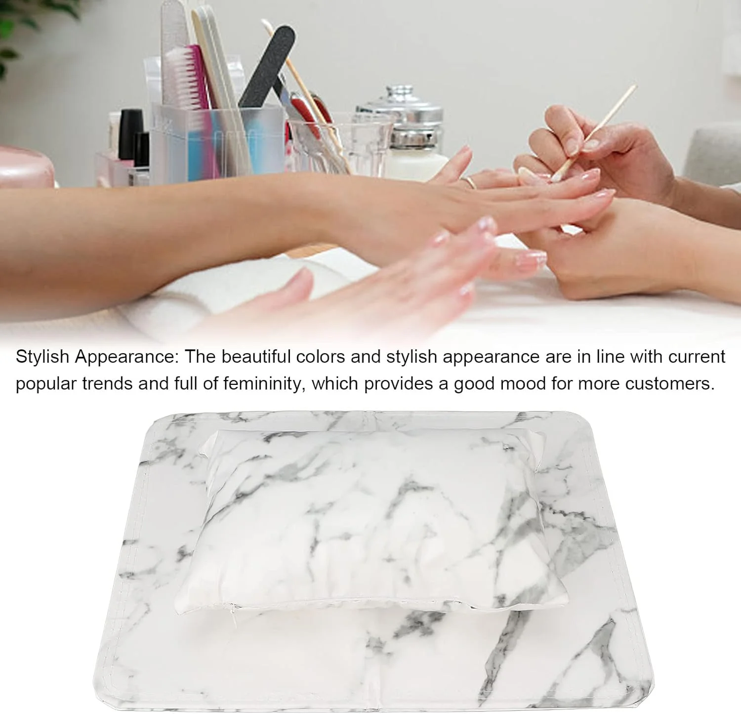 بالشتک طراحی ناخن، بالشتک دستی چرمی PU جداشدنی، زیر دستی و پد مانیکور بالشتک طراحی ناخن، بالشتک دستی چرمی PU جداشدنی، زیر دستی و پد مانیکور