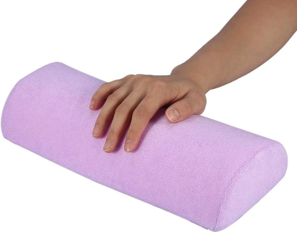 بالشتک استراحت دست برای طراحی ناخن، بالشتک جداشدنی تجهیزات طراحی ناخن، استراحتگاه دست سالن مانیکور برای نگهدارنده بازو (بنفش)