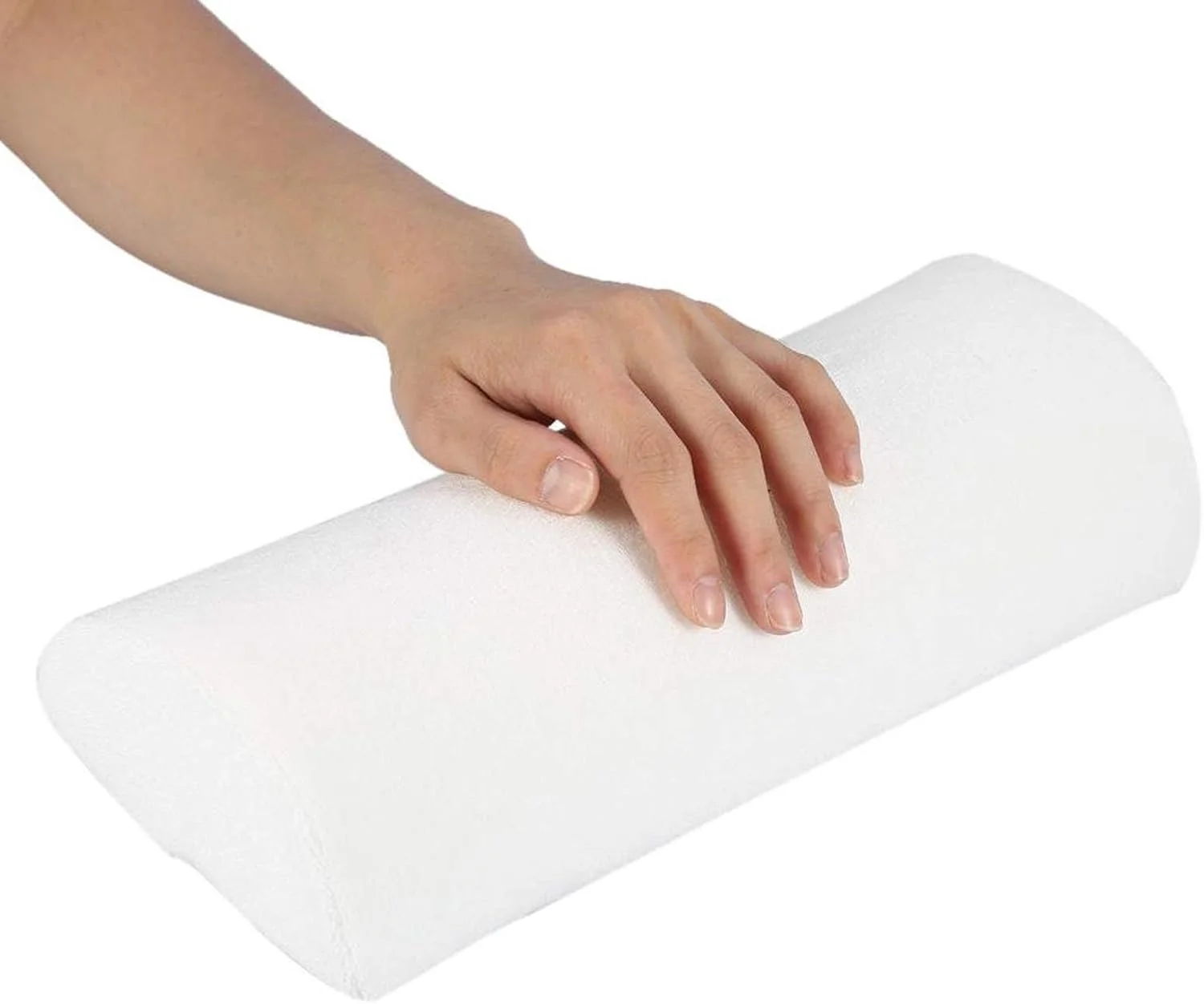 بالشتک دستی، بالشت نرم اسفنجی طراحی ناخن - پد نگهدارنده زیر دستی میز طراحی ناخن، بالشتک استراحت دست سالن، نگهدارنده زیر دستی قابل شستشو و جداشدنی، ابزار آرایشی و بهداشتی مانیکور (سفید)